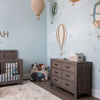 Monaco Interiors - Baby room with custom mural. - Interior Design Near Me - Aurora, Ontario Monaco Interiors - Baby room with custom mural. - Interior Design Near Me - Aurora, Ontario