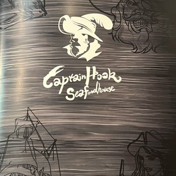 Captain Hook Seafood - Menu cover.  Very nice menu's!!! - Seafood Near Me - Fort Collins, Colorado