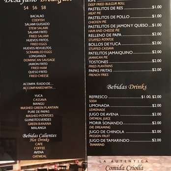 La Gran Parada - Menu 5/27/2017 - Dominican Near Me - Providence, Rhode Island