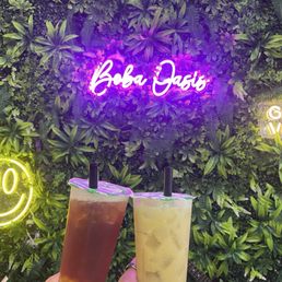 Pineapple Passion Fruit Tea (L) and Durian Sugarcane (R)