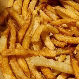 Crispy French fries, plain. Crispy French fries, plain.
