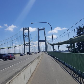 Tacoma Narrows Bridge - View of the bridge from the Gig Harbor side. - Landmarks & Historical Buildings Near Me - Tacoma, Washington Tacoma Narrows Bridge - View of the bridge from the Gig Harbor side. - Landmarks & Historical Buildings Near Me - Tacoma, Washington
