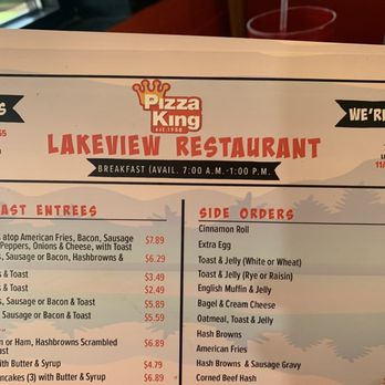 Pizza King - the menu for the restaurant - Pizza Near Me - North Webster, Indiana