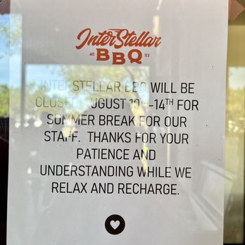 Interstellar BBQ - Love this! - Barbeque Near Me - Austin, Texas