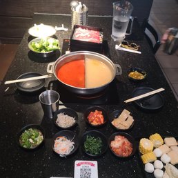Soft tofu on the left, korean miso on the right