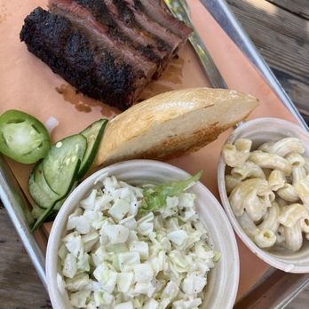 BBQ 152 - Brisket meal with Cole slaw and Mac n cheese - Barbeque Near Me - Gilroy, California