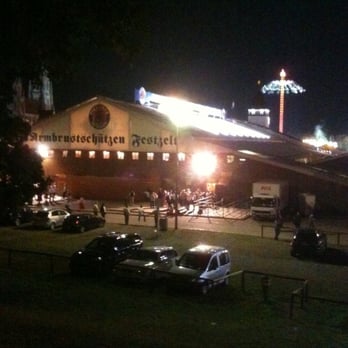 Theresienwiese - From the perimeter road, looking down at one of the tents - Landmarks & Historical Buildings Near Me - Munich, BY