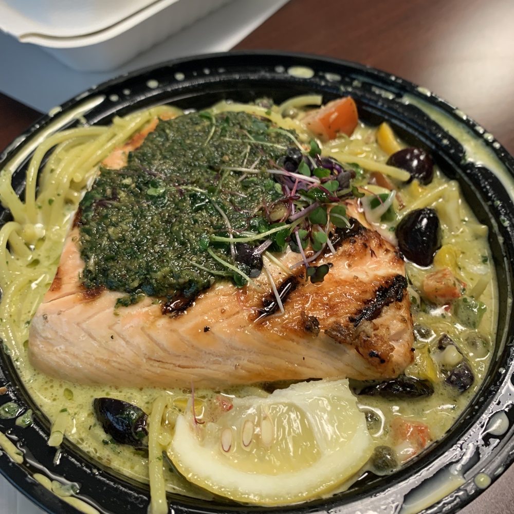 bellagreen - Grilled Salmon Pasta bomb - Gluten-Free Near Me - Houston, Texas bellagreen - Grilled Salmon Pasta bomb - Gluten-Free Near Me - Houston, Texas