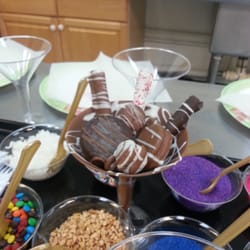Key West Confections - Chocolate Martini Glass! Our first project for a private birthday class!