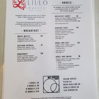Lillo Eatery - I can't wait to try every item on this menu and enjoy previous items again - Breakfast & Brunch Near Me - Reno, Nevada
