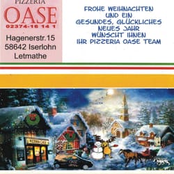 Pizzeria Oase - Fröhliche Weihnachten