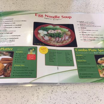 Pho Ba Co - Menu (April 2017) - Vietnamese Near Me - Irvine, California