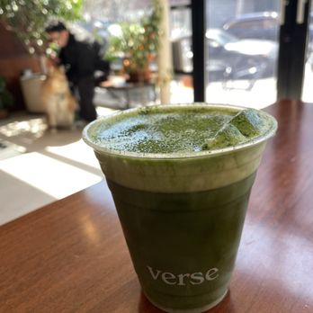 Verse - $8.50 Matcha Einspänner (Korean? version of the hot Vienna drink) - Cafes Near Me - Astoria, New York