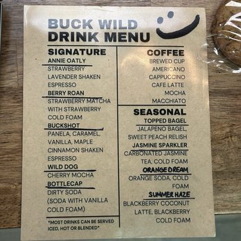 Buck Wild - Summer Drink Menu part 2 of 2 - Coffee & Tea Near Me - Reedsburg, Wisconsin Buck Wild - Summer Drink Menu part 2 of 2 - Coffee & Tea Near Me - Reedsburg, Wisconsin
