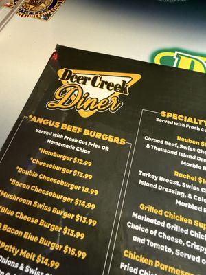 Menu photo 1 Deer Creek Diner Russellton, PA Menu photo 1 Deer Creek Diner Russellton, PA