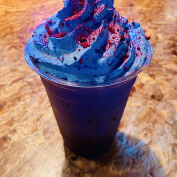 Satu'li Canteen - Specialty Ube Cold Brew - Joffrey's Coffee™ Cold Brew Coffee, with Ube, Oat Milk and Pure Cane Syrup - New American Near Me - Lake Buena Vista, Florida