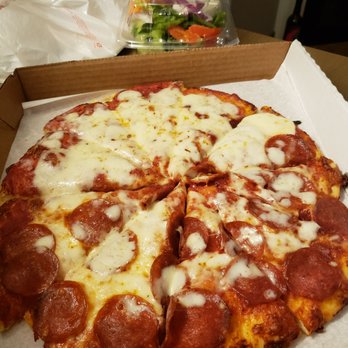 Round Up Pizza - pizza and side salad - Pizza Near Me - Cambria, California Round Up Pizza - pizza and side salad - Pizza Near Me - Cambria, California