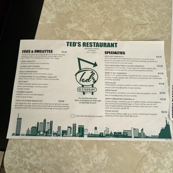 Ted's  Restaurant - Menu! - Southern Near Me - Birmingham, Alabama