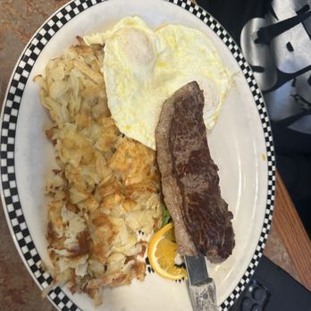 Black Bear Diner San Rafael - New York Steak & Eggs* (690-750 cals.) - Diners Near Me - San Rafael, California