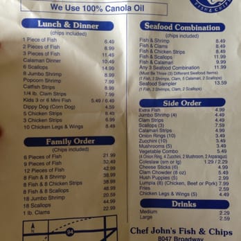 Chef John's Fish & Chips - Straight-forward menu - Fish & Chips Near Me - Lemon Grove, California Chef John's Fish & Chips - Straight-forward menu - Fish & Chips Near Me - Lemon Grove, California