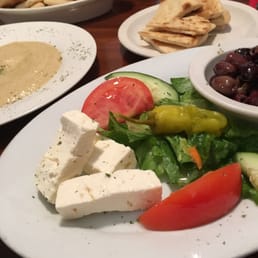 Feta and olives and hummus Feta and olives and hummus