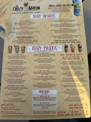 Menu photo 3 The Crazy Mason Myrtle Beach, SC Menu photo 3 The Crazy Mason Myrtle Beach, SC