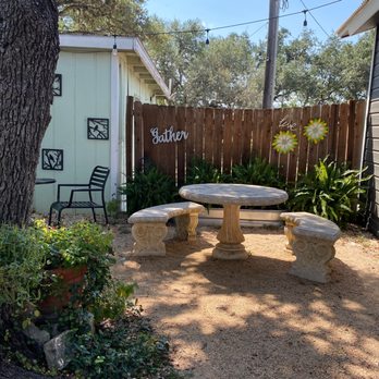 Hatch Bakery And Cafe - a picnic table in the back yard - Bakeries Near Me - Bulverde, Texas Hatch Bakery And Cafe - a picnic table in the back yard - Bakeries Near Me - Bulverde, Texas