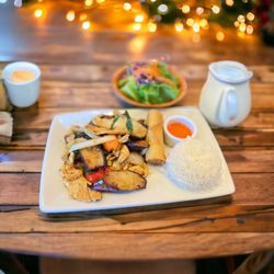 AM Thai Fusion Cuisine - L-14. Spicy Eggplant  -Lunch Special-