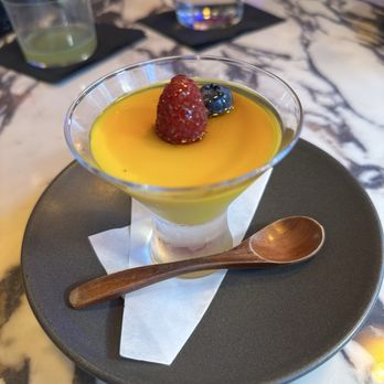 Umaya LA - Dessert: reminded me of flan/crème brûlée but very light! - Japanese Near Me - Los Angeles, California