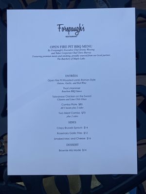Menu photo 3 Forepaugh's Restaurant Saint Paul, MN