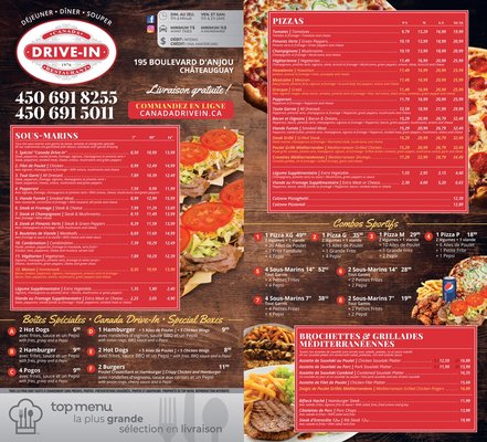 Menu photo 8 Canada Drive-in Restaurant Châteauguay, QC
