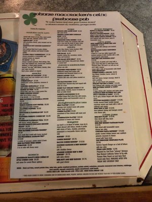 Menu photo 4 Johnnie MacCrackens Celtic Pub Marietta, GA Menu photo 4 Johnnie MacCrackens Celtic Pub Marietta, GA