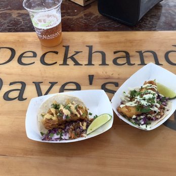Deckhand Dave's Fish Tacos - One halibut, one cod. Both delicious! - Food Trucks Near Me - Juneau, Alaska