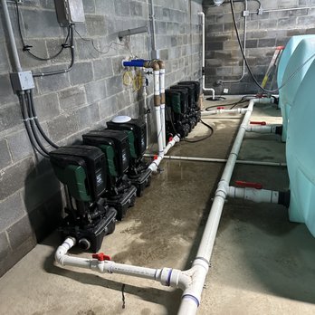 Well Pump Pro - Here is a boost pump system installed for a hotel. There is 6,000 gallons of water storage. The boost pumps can deliver 180GPM @ 85nPSI - Water Purification Services Near Me - Carmel, New York