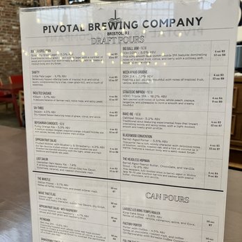 Pivotal Brewing Company - Menu - Breweries Near Me - Bristol, Rhode Island Pivotal Brewing Company - Menu - Breweries Near Me - Bristol, Rhode Island