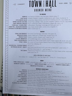 Menu photo 1 Town Hall Jacksonville, FL