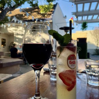 Ludwig's Biergarten - "Vintage Refresher" cocktail and Pedroncelli Zinfandel - German Near Me - Mountain View, California Ludwig's Biergarten - "Vintage Refresher" cocktail and Pedroncelli Zinfandel - German Near Me - Mountain View, California