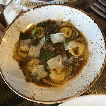 Mo and Hari's Neighborhood Bistro - Special truffle ravioli with brown mushroom sauce - Italian Near Me - Midlothian, Texas Mo and Hari's Neighborhood Bistro - Special truffle ravioli with brown mushroom sauce - Italian Near Me - Midlothian, Texas