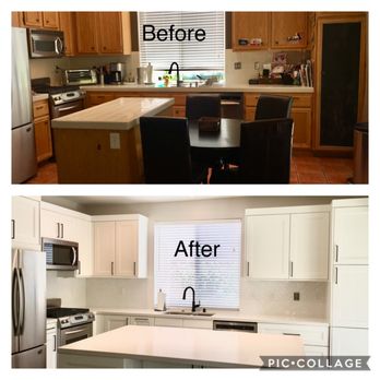 Dannick Design - before and after photos of a kitchen - General Contractors Near Me - Valencia, California