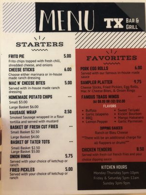 Menu photo 2 Texas Bar & Grill Austin, TX Menu photo 2 Texas Bar & Grill Austin, TX