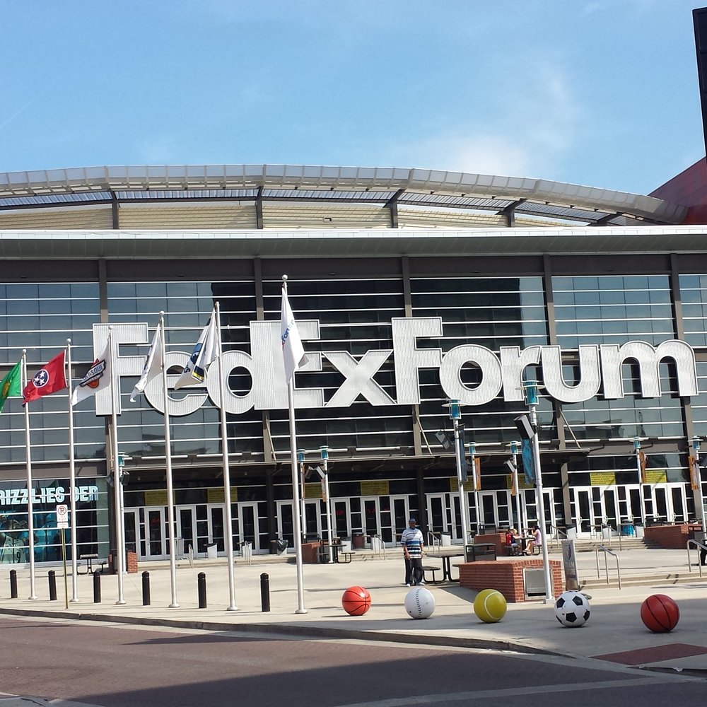 FedEx Forum - Entrance, a great place to hang out pregame - Stadiums & Arenas Near Me - Memphis, Tennessee