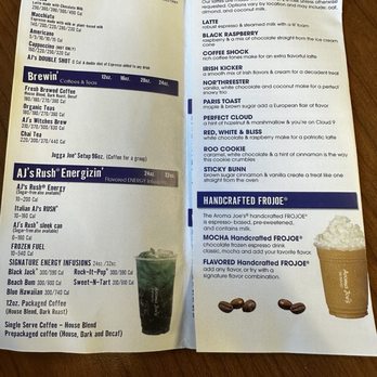 Aroma Joe's - Menu - June 2025 - Coffee & Tea Near Me - Monroeville, Pennsylvania