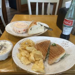 Whipped feta, pimento cheese, turkey panini.