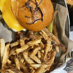 The Goat - Build your own chicken sandwich with cilantro aioli,  carmelized onions,  and cheddar cheese