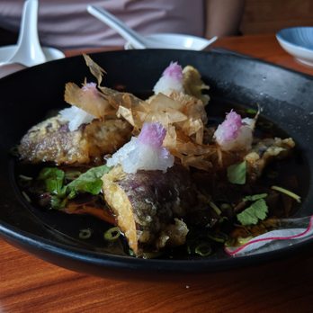 Kamonegi - Lovely presentation of eggplant tempura - Japanese Near Me - Seattle, Washington