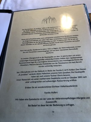 Menu photo 2 Patrizierhaus St. Jonathan Görlitz, SN