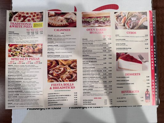 Menu photo 1 Pizza Fiesta Pittsburgh, PA Menu photo 1 Pizza Fiesta Pittsburgh, PA