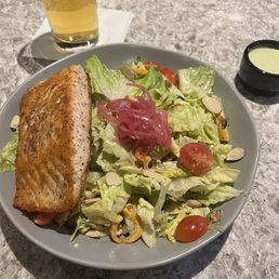Salmon added to Salad.