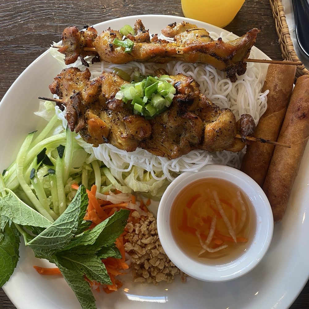 Pho Koi - Charbroil 32. Charbroiled Chicken Vermicelli and eggrolls. - Vietnamese Near Me - Corona, California