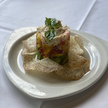 Chart House - Shrimp, crab, mango, avocado stack - Seafood Near Me - Portland, Oregon Chart House - Shrimp, crab, mango, avocado stack - Seafood Near Me - Portland, Oregon